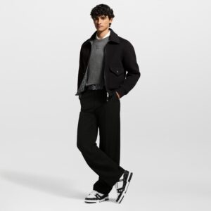 Louis Vuitton Trainer Sneaker Monogram Denim White Black 1A9JGF