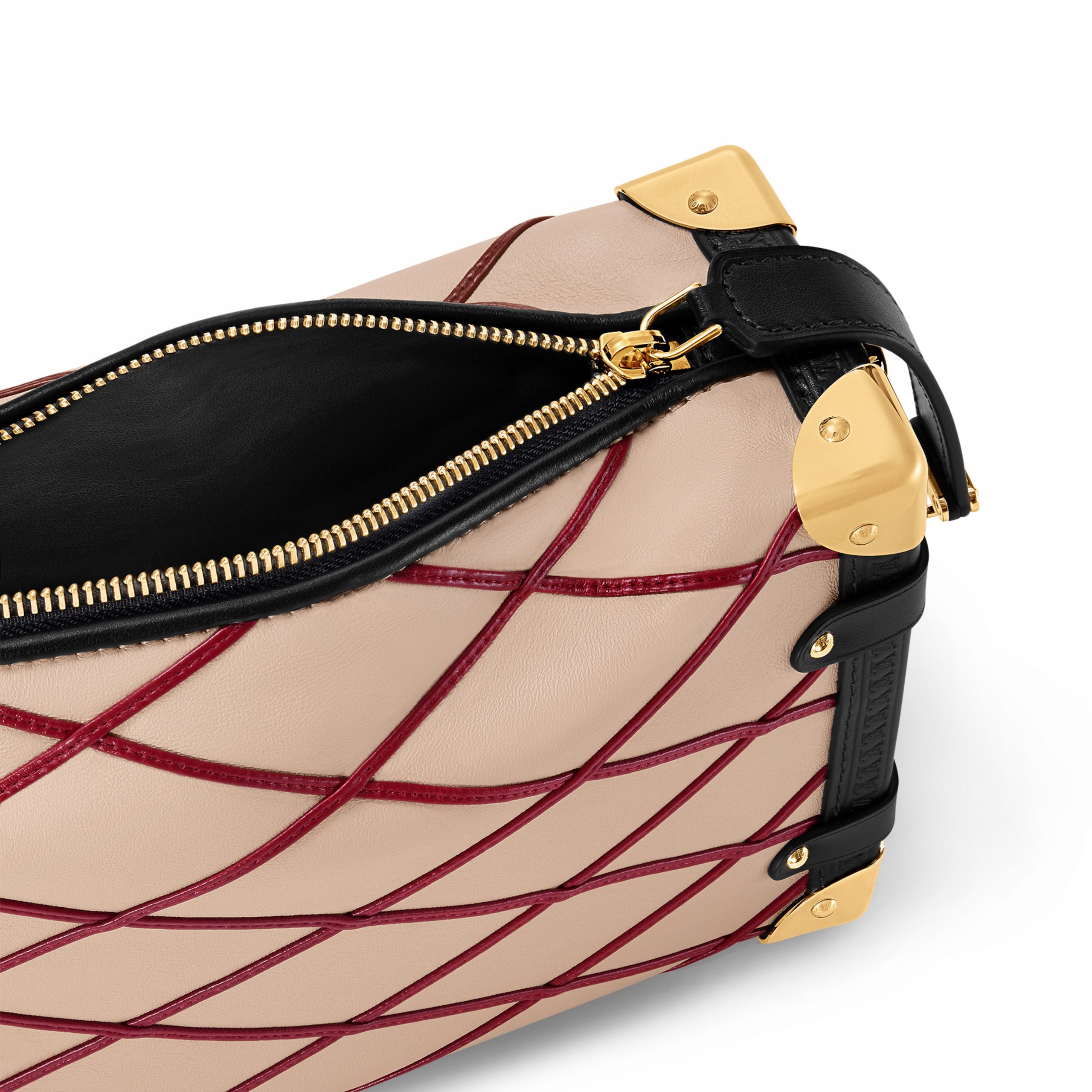 Louis Vuitton M24403 Side Trunk MM Malletage Beige/Red - Image 6