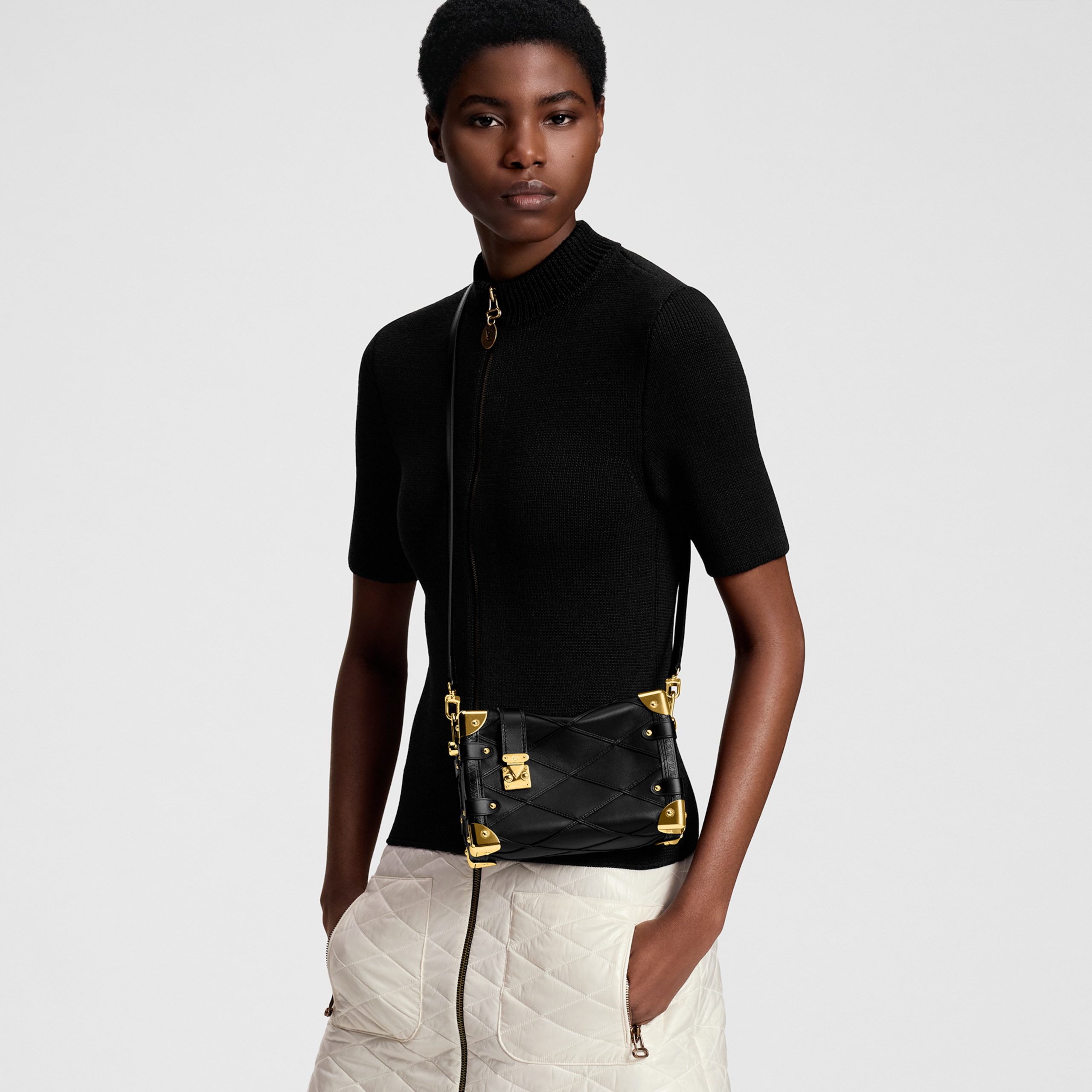 Louis Vuitton M83030 Side Trunk PM Malletage Black - Image 2